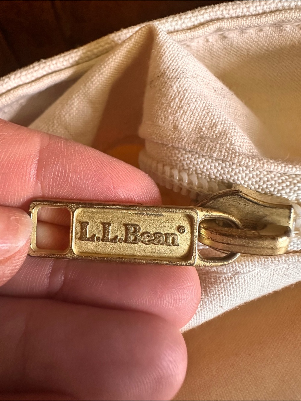 Vintage L.L.Bean Boat & Tote Large Zip Top Navy Canvas Green Label USA 🇺🇸 - Picture 3 of 15